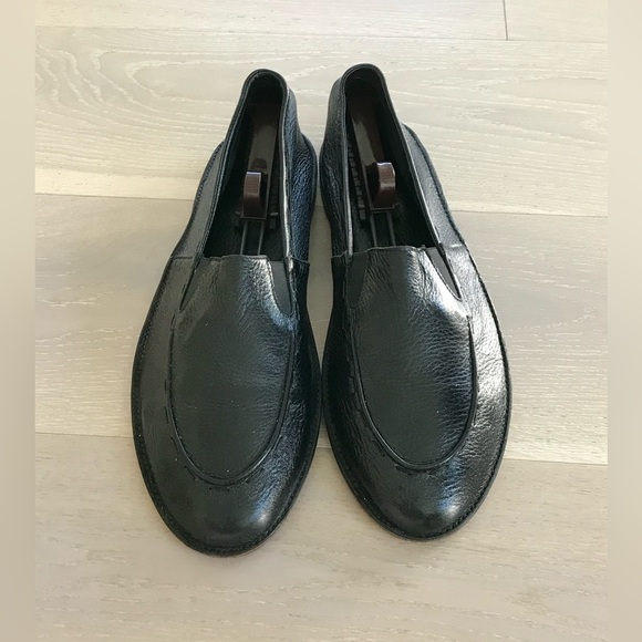 Armando Cabral black soft supple Leather Slip On Shoes loafers Size 45 - Picture 2 of 9